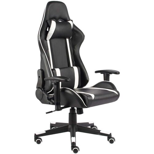 vidaXL Vrtljiv gaming stol bel PVC Cene