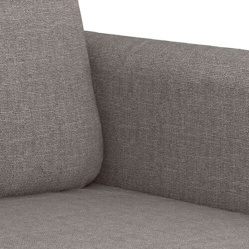  2-dijelni set sofa s jastucima smeđesivi od tkanine Slike