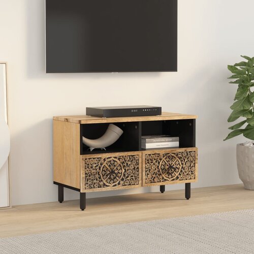  TV ormarić 70 x 33 x 46 cm od masivnog drva manga Smeđa Slike