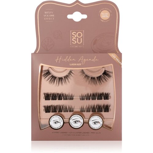 SOSU Cosmetics Hidden Agenda Lash Kit umetne trepalnice Las Vegas 1 kos Cene