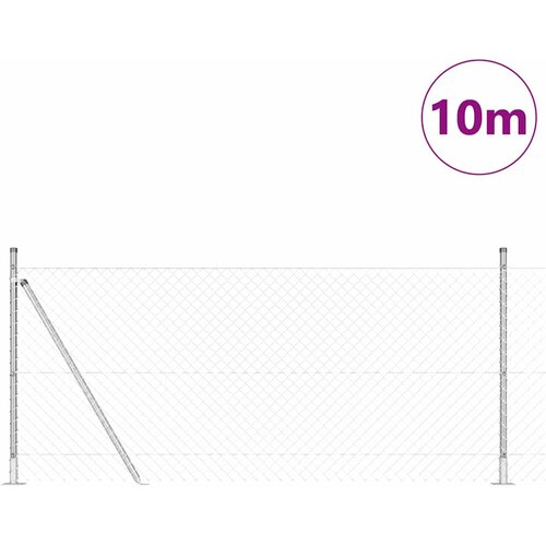  Ograde od lanca s betonskom podlogom 10 x 1 m Pocinčani čelik Slike