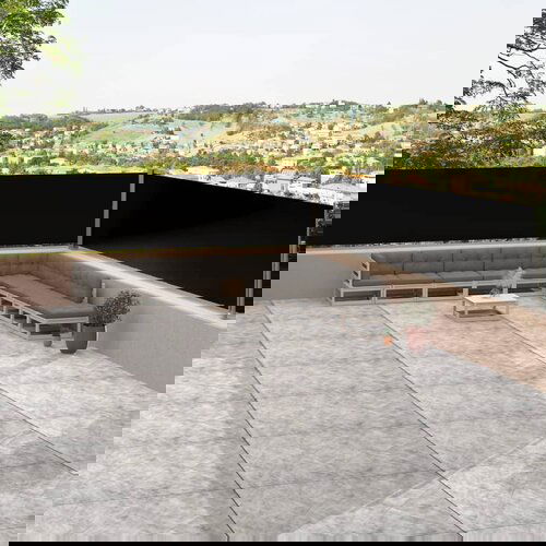 VidaXL Uvlačiva bočna tenda crna 117 x 1200 cm Slike