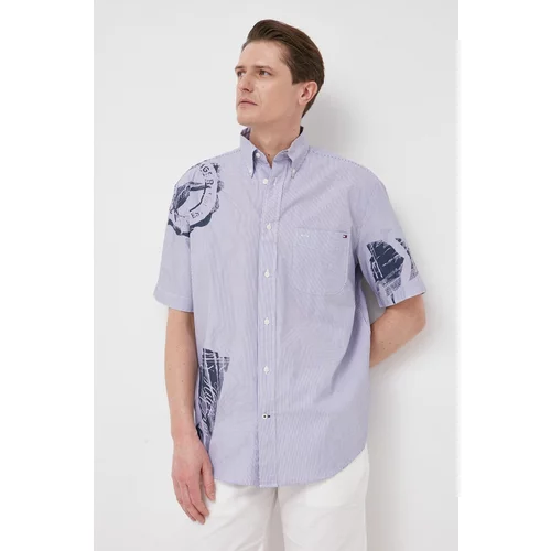 Tommy Hilfiger Pamučna košulja za muškarce, relaxed, o button-down ovratnikom