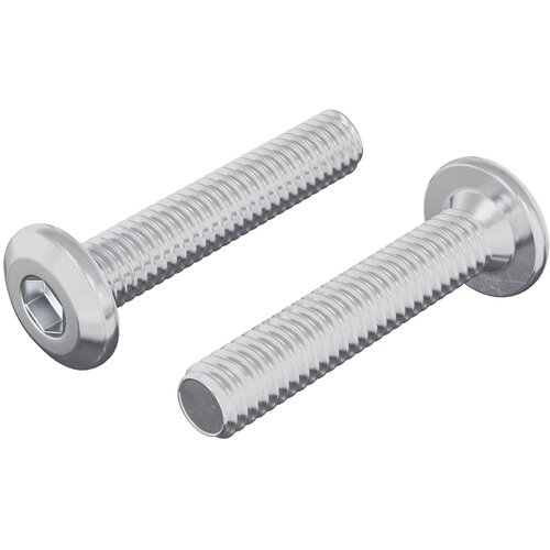  Vijak s plastičnom glavom 2 pcs Srebrno M6 x 30 mm Čelik Slike