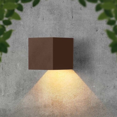  LED solarno zidno svetlo sa senzorom LED/9W/3,7V IP65 4000K 2600 mAh braon Slike