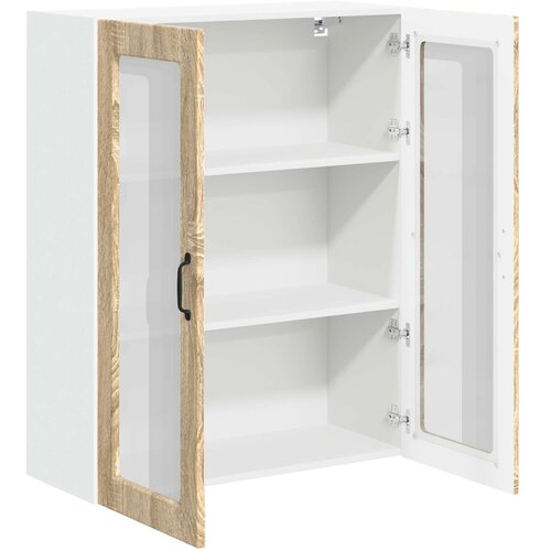  Zidni stakleni ormarić Lucca Hrast sonoma 80 x 31 x 100 cm Slike