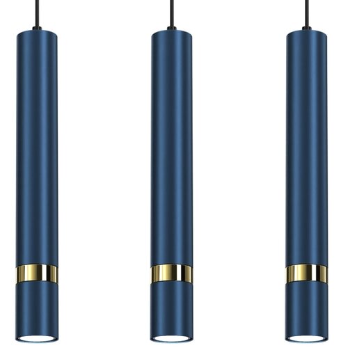  Luster na sajli JOKER 3xGU10/25W/230V plava/zlatna Slike