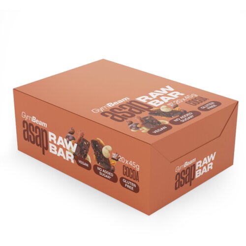 GymBeam asap raw bar 20 x 45g kakao Cene