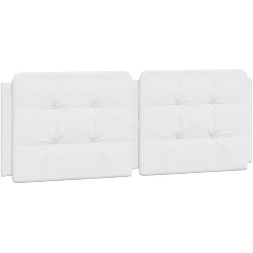 VidaXL okvir kreveta s LED svjetlima bijeli 140x190 cm od umjetne kože Slike