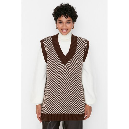 Trendyol Brown Knitwear Sweater Cene