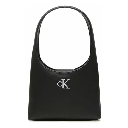 Calvin Klein Jeans Ročna torba Minimal Monogram Shoulder Bag K60K610843 Črna
