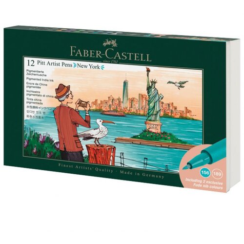  SET PITT ARTIST PEN PK12 NEW YORK FABER CASTELL 267135 SORTIRANO Cene