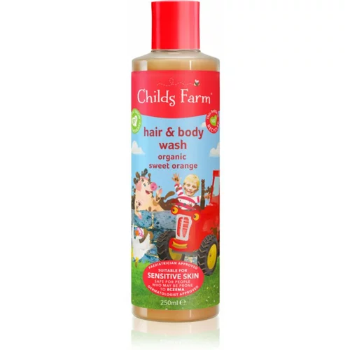 Childs Farm Hair & Body Wash emulzija za umivanje za telo in lase za otroke Sweet Orange 250 ml