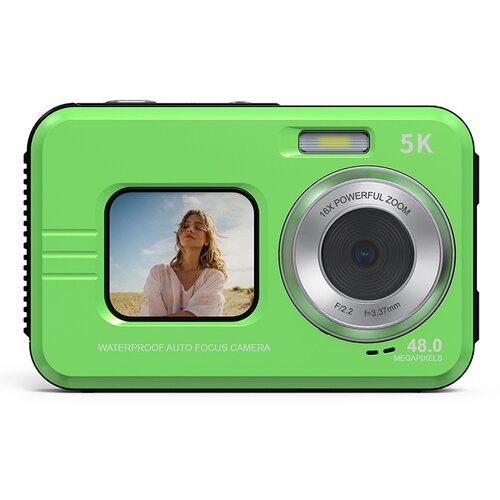 INF 5K Vodoodporni Digitalni Fotoaparat z Dvojno Kamero za Družinsko Uporabo Green, (5000075430) Cene