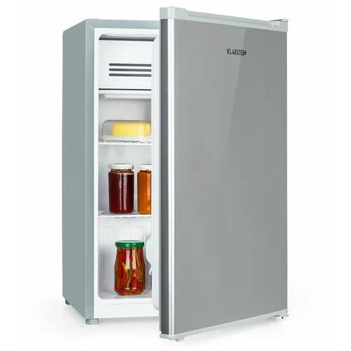 Klarstein Delaware, hladilnik, E, 75 litrov, 4-litrski zamrzovalni predal, kompresija, srebrna/siva