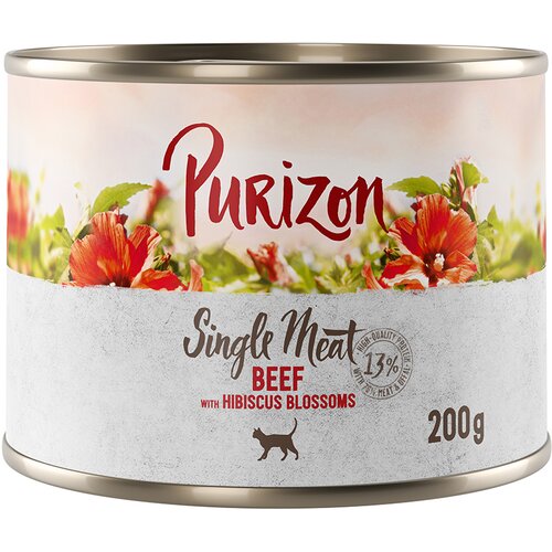 Purizon Single Meat 12 x 200 g - Govedina s cvijetom hibiskusa Cijene