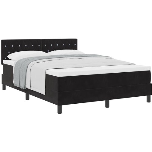 VidaXL Box Spring Krevet s Madracem Crni 160x200 cm Bar&amp;scaron;un Slike