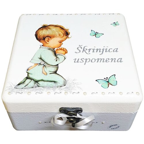 Kutija uspomena za Kr&scaron;tenje &ndash; Poklon s du&scaron;om koji čuva dragocjene trenutke - 4. 16x16x10cm - 16576 Cijene