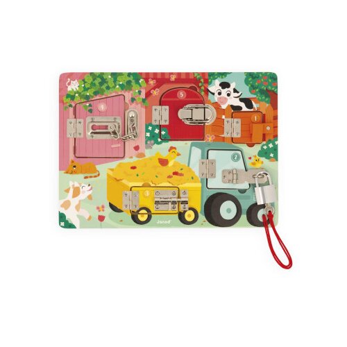 Janod drvena aktivnostna ploča s bravama the farm Cijene