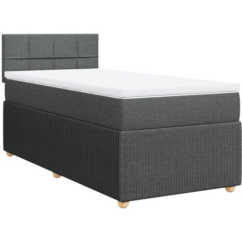 Maison Chic Box spring postelja - Vzmetna postelja z vzmetnico temno siva 80x200 cm blago SL18299, (21893782) Slike