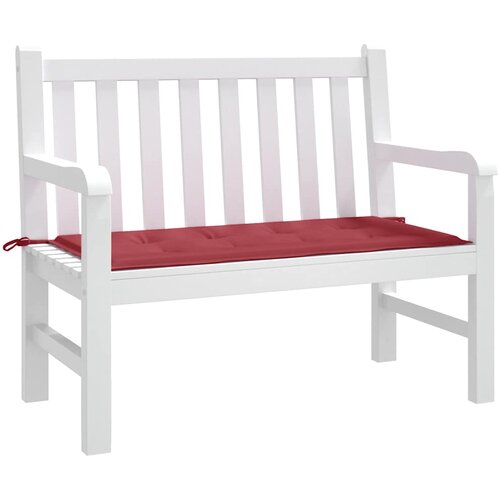  Jastuk za vrtnu klupu boja vina 120x50x4 cm tkanina Oxford Slike