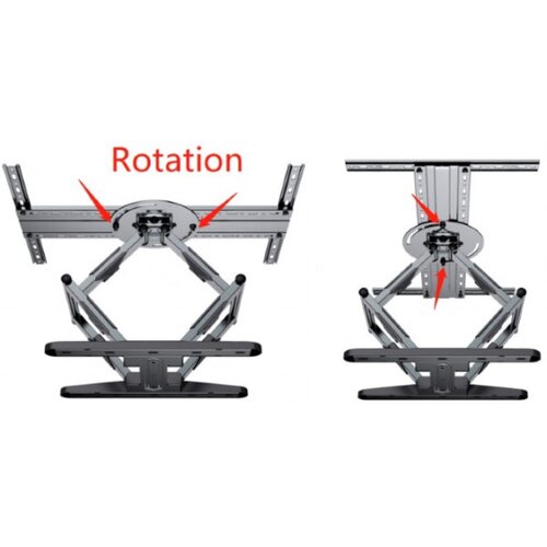 Gembird WM-80STR-01 TV nosac rotate/tilt VESA max. 60x40cm 40-80 max.50kg Slike