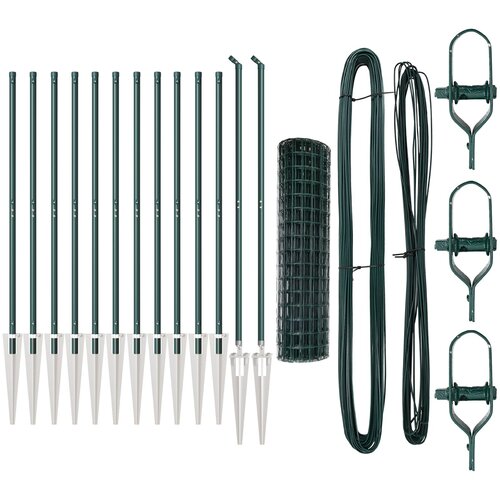 VidaXL Euro Ograda Set od 2 Zelena Metal 25 x 1.0 m Pro&amp;scaron;iriva Slike