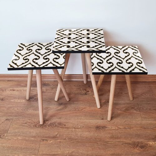 Hanah home Set 3 stočića 3Shp131 White Cene