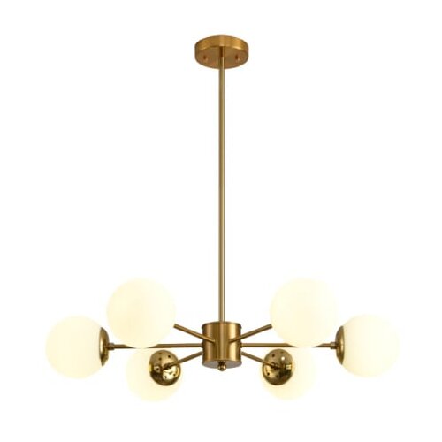  luster ORBA 6xE27, 720 mm, belo-bakarni Slike