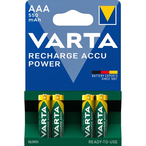 Varta 1x4 RECHARGE ACCU Power 550 mAH AAA Micro NiMH Slike