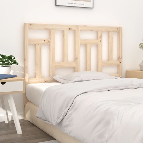 VidaXL Uzglavlje za krevet 140,5 x 4 x 100 cm od masivne borovine Slike