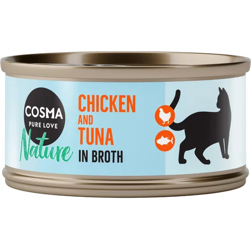 Cosma Varčno pakiranje Nature 24 x 70 g - Piščančje prsi & tuna