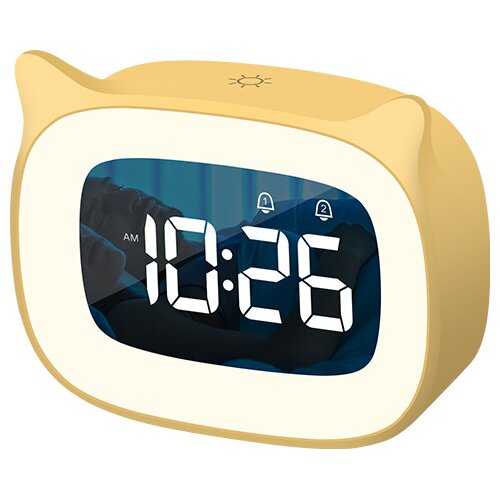 Generic Mini srčkana mačja ob postelji risanka budilka Led svetleča elektronska ura otroška namizna budilka, (21125790) Cene
