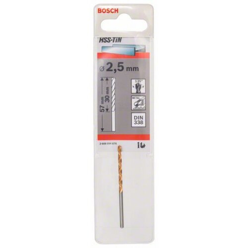 Bosch burgija za metal hss-tin, din 338 2,5 x 30 x 57 mm ( 2608596676 ) Cene