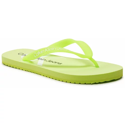 Calvin Klein Jeans Japonke Beach Sandal Monologo Tpu YW0YW01246 Lime Sorbet/Bright White 0IK