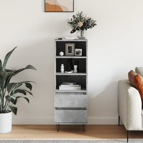 The Living Store Visoka omara betonsko siva 40x36x110 cm inženirski les - Visoka Omarica, (21657517) Cene