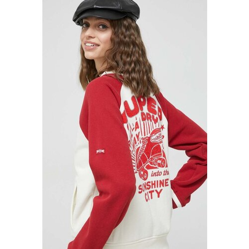Superdry Bluza ženska, bela barva Slike