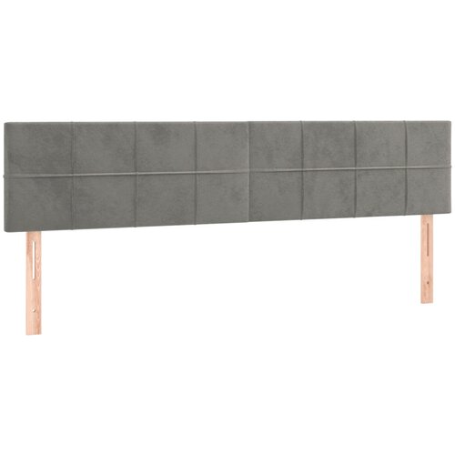 Maison Chic Posteljno vzglavje - Vzglavna omarica 2 kosa svetlo sivo 90x5x78/88 cm žamet, (22078240) Cene