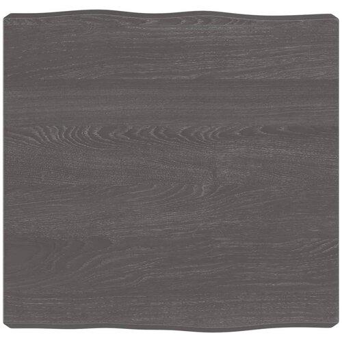 vidaXL Stolna ploča tamnosiva 40x40x6 cm obrađena masivna hrastovina Cijene