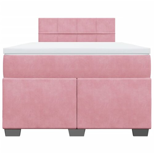 Box spring krevet s madracem ružičasti 120 x 200 cm bar&amp;scaron;unasti Slike