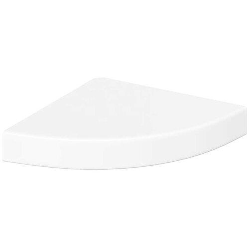  Plutajuće kutne police 2 kom. visoki sjaj bijele 25x25x3,8 cm MDF Slike