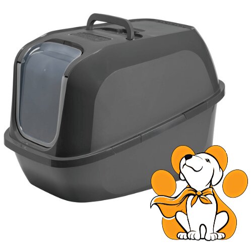 Moderna Siva mačji WC 49x66 cm Moderna Mega Deluxe &ndash; Cijene