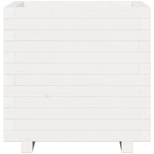  Vrtna sadilica bijela 50 x 50 x 49,5 cm od masivne borovine Slike