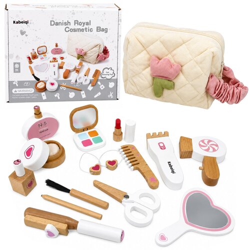  Wooden Beauty Set Makeup Cosmetic Bag Accessories 16 pcs. Cene