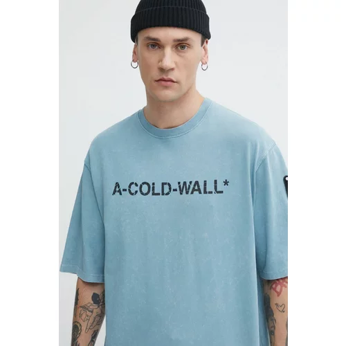 A-COLD-WALL* Bombažna kratka majica Overdye Logo T-Shirt moška, ACWMTS186