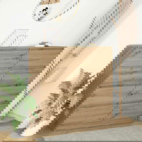 vidaXL Komoda artisan hrast 100x35x99 cm inženirski les Cene