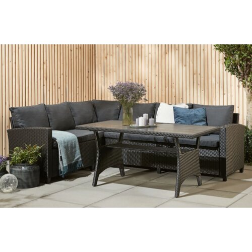 Olimp Sport Lounge garnitura Ulenest 6 osoba sa prostorom za odlaganje crna Cene