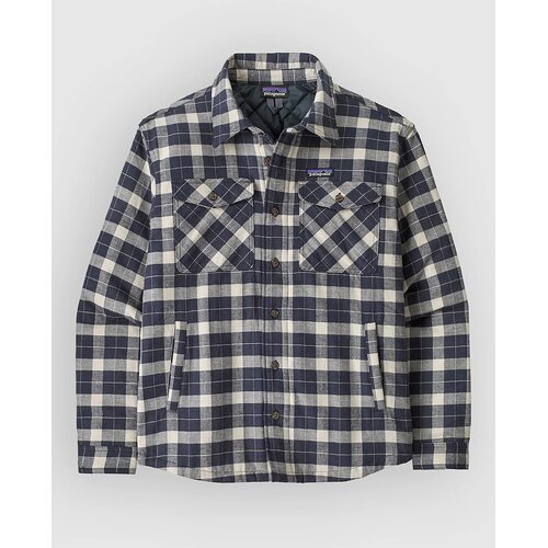 Patagonia LW Insulated Fjord Flannel Srajca evergrn fjord / smldr blu Cene