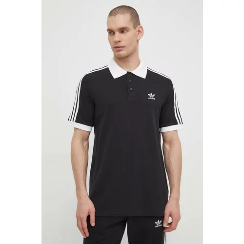 Adidas Pamučna polo majica Adicolor Classics 3-Stripes boja: crna, s aplikacijom, IL2501