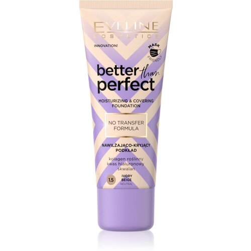 Eveline Cosmetics Better than Perfect prekrivni tekoči puder z vlažilnim učinkom odtenek 1.5 Ivory Beige Neutral 30 ml Cene